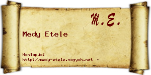 Medy Etele névjegykártya